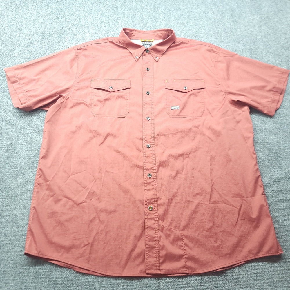Ariat Rebar VentTEK Durastr Work Shirt Mens XXL Rust Orange SS 10055195